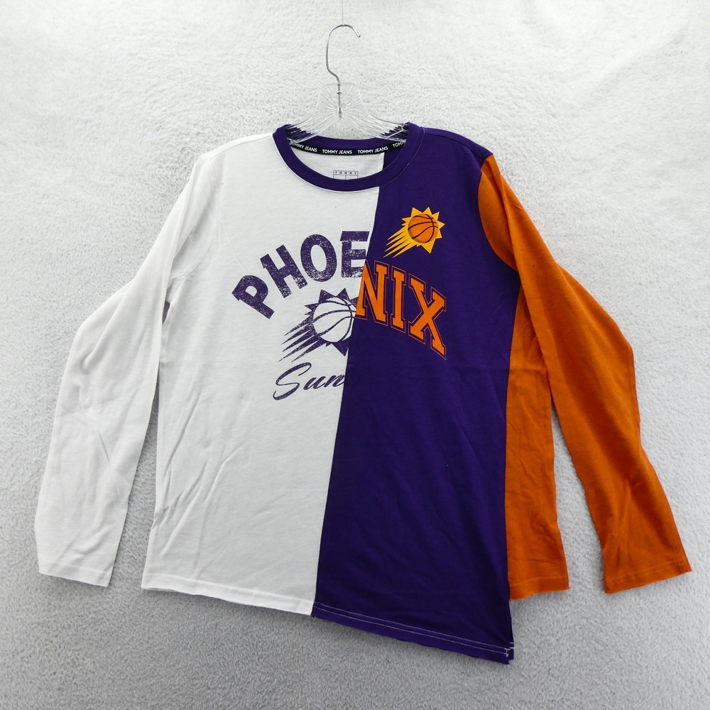Tommy Jeans Long Sleeve Shirt Womens Small Phoenix Suns Purple‎ White Orange Y2K